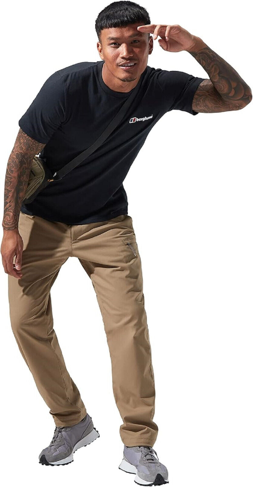 Mens Berghaus T Shirt Organic 100% Cotton Classic Logo Crew Neck Tee