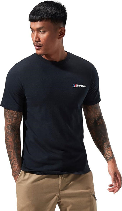 Mens Berghaus T Shirt Organic 100% Cotton Classic Logo Crew Neck Tee